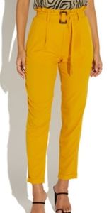 High Waist Belted Pants